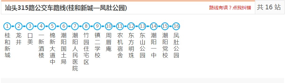 汕頭潮陽315路_汕頭潮陽315路公交車路線_潮陽公交查詢