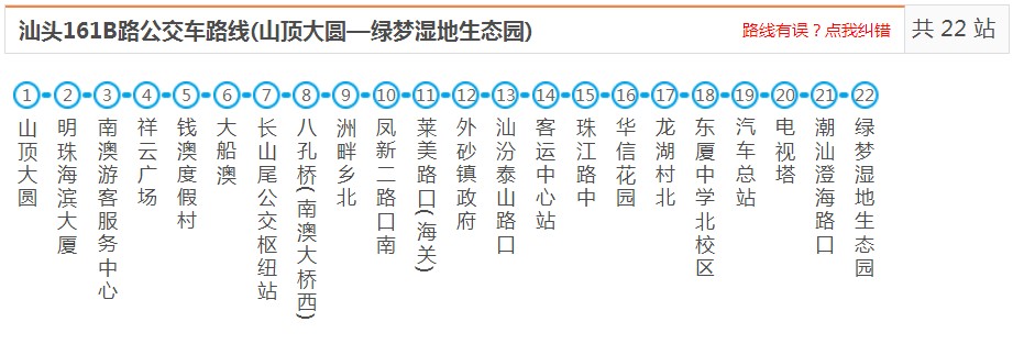 汕頭161B路_汕頭161B路公交車路線_汕頭-南澳公交查詢